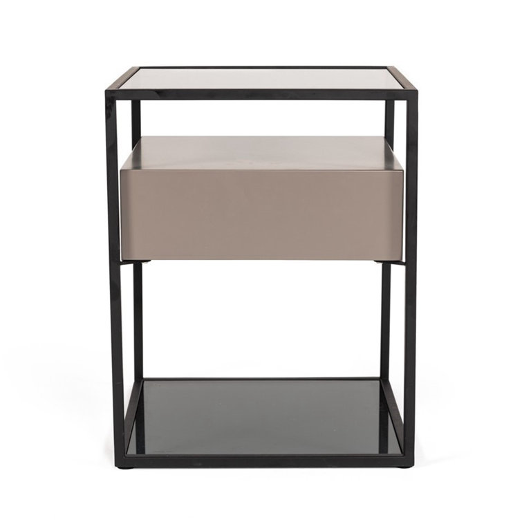 Latitude Run® 21'' Tall Glass Pedestal End Table Wayfair